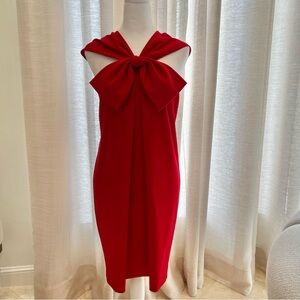 TRINA TURK NWT Red FROU FROU Dress with Bow
